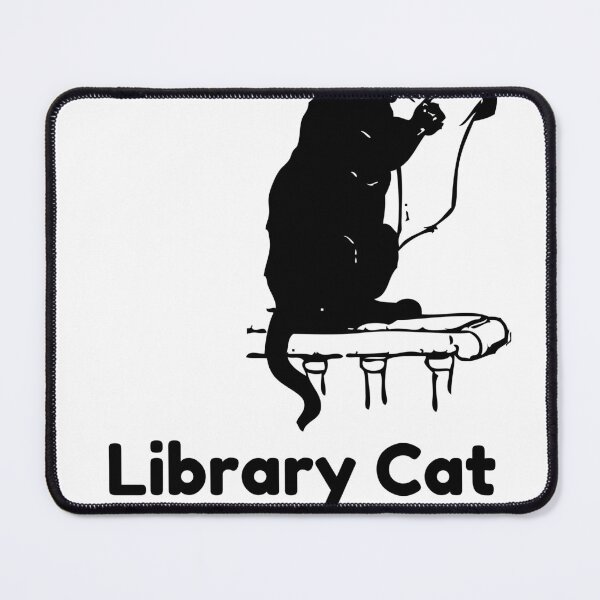Item preview, Library Cat Book Lover Design designed and sold by Bloomelle Studio.