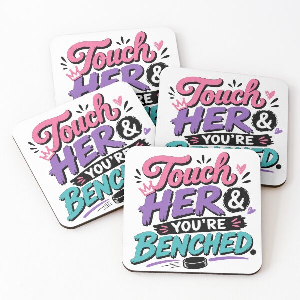 Item preview, Touch Her And You're Benched Hockey Quote designed and sold by slestore.