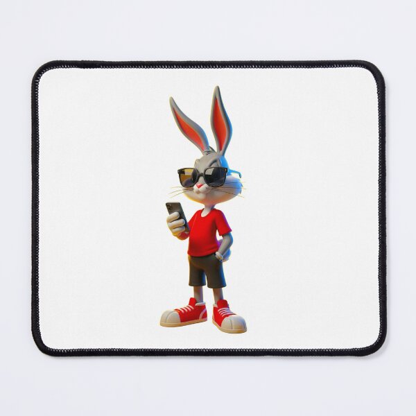 Item preview, Cool Bunny with Phone Sticker PNG | Kawaii Rabbit Wearing Sunglasses Transparent Sticker designed and sold by ashwin131.