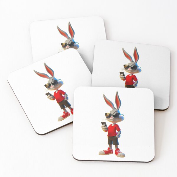 Item preview, Cool Bunny with Phone Sticker PNG | Kawaii Rabbit Wearing Sunglasses Transparent Sticker designed and sold by ashwin131.