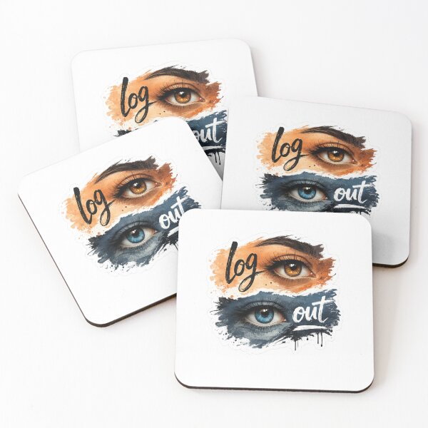 Item preview, Log Out – Eye Graphic Sticker designed and sold by Genzfirevibes.