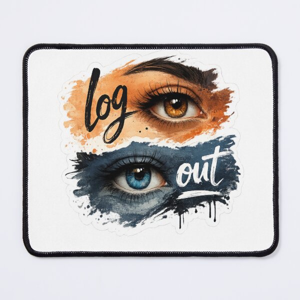 Item preview, Log Out – Eye Graphic Sticker designed and sold by Genzfirevibes.