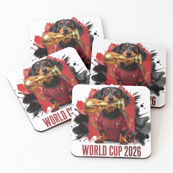 Item preview, Dachshund Morocco World Cup 2026 designed and sold by Jack n' Sally's.