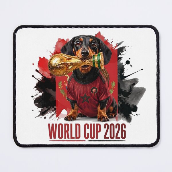 Item preview, Dachshund Morocco World Cup 2026 designed and sold by Jack n' Sally's.