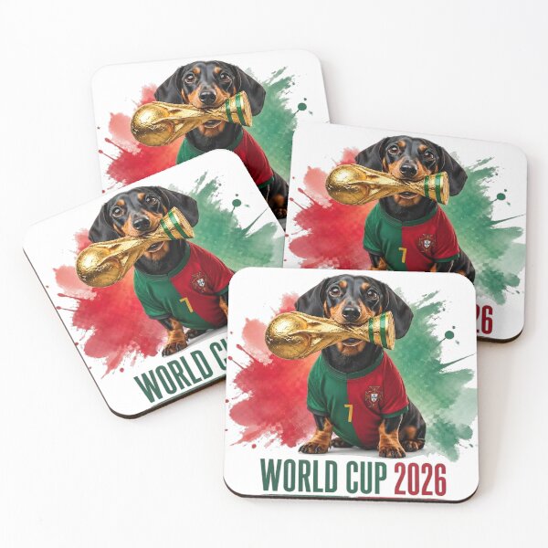 Item preview, Dachshund Portugal World Cup 2026 designed and sold by Jack n' Sally's.