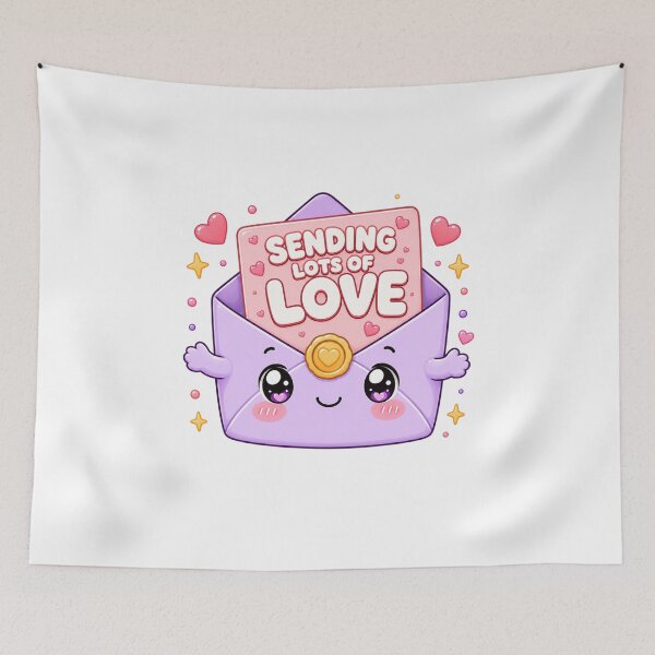 Item preview, Sending Lots Of Love Kawaii Envelope | Cute Valentine Love Letter Art designed and sold by Dulxoz.