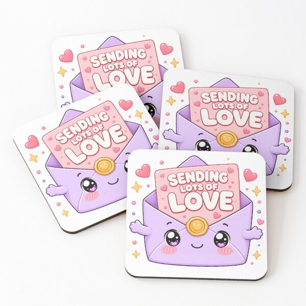 Item preview, Sending Lots Of Love Kawaii Envelope | Cute Valentine Love Letter Art designed and sold by Dulxoz.