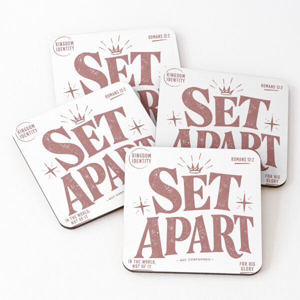 Item preview, Set Apart | Christian design from Romans 12:2 designed and sold by Crown&Cross.