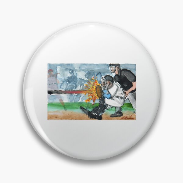 Item preview, Baseball Catcher Catching A Fireball designed and sold by guilanho.
