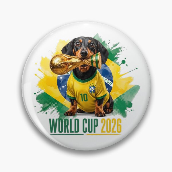 Item preview, Dachshund Brasil World Cup 2026 designed and sold by Jack n' Sally's.