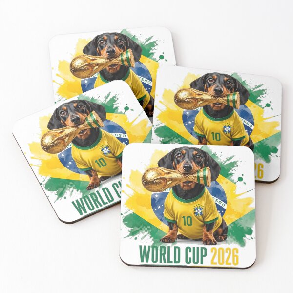 Item preview, Dachshund Brasil World Cup 2026 designed and sold by Jack n' Sally's.