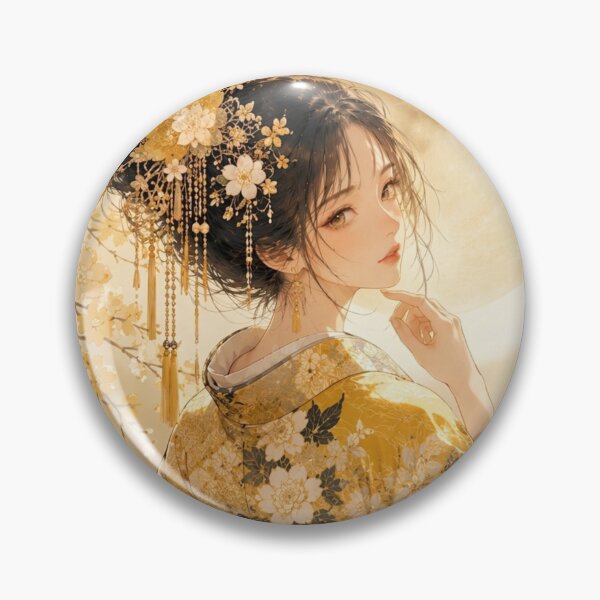 Item preview, Yellow Kimono Lady designed and sold by Japanese Vibes.