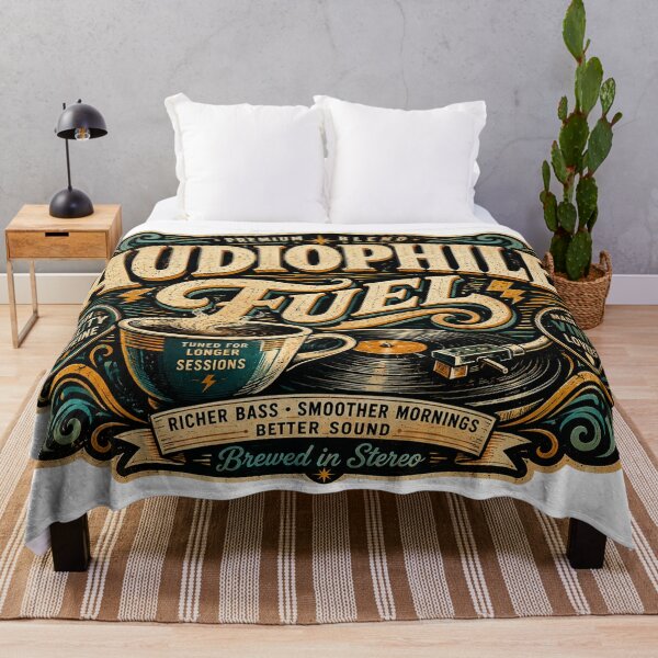Item preview, Audiophile Fuel - Vintage Coffee & Vinyl Design designed and sold by JustResultsCo.