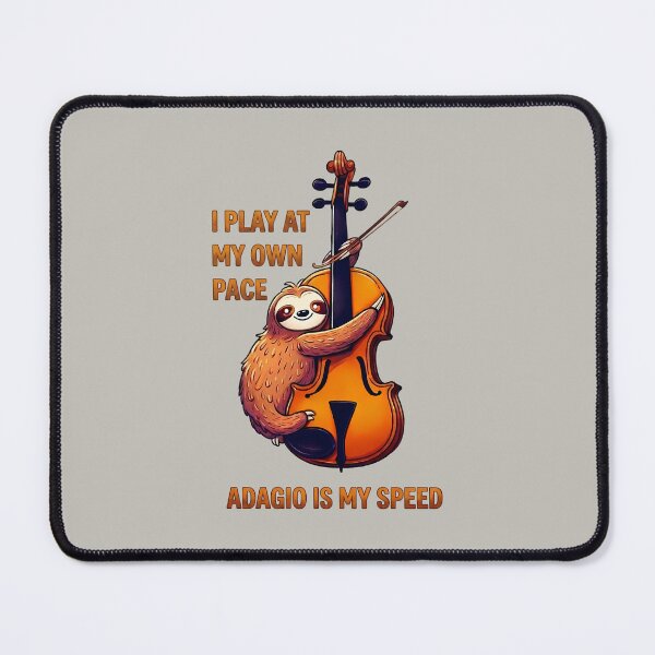 Item preview, Funny Sloth with Violin - Slow Living Lifestyle designed and sold by Art-Arcade6.