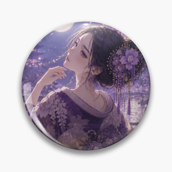 Item preview, Purple Kimono Lady designed and sold by Japanese Vibes.