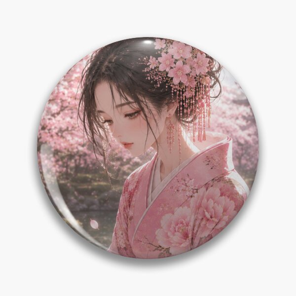 Item preview, Pink Kimono Lady  designed and sold by Japanese Vibes.