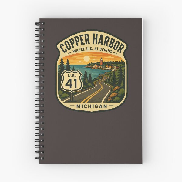 Item preview, Copper Harbor Michigan U.S. 41 Vintage Travel Badge designed and sold by American Travels.