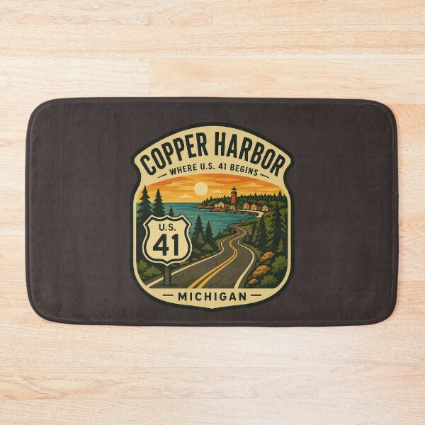 Item preview, Copper Harbor Michigan U.S. 41 Vintage Travel Badge designed and sold by American Travels.