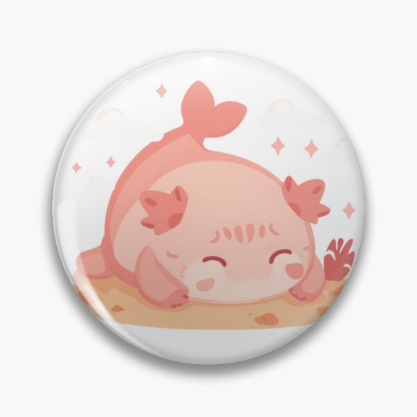 Item preview, Adorable Chubby Pink Axolotl Dreamy Clouds Kawaii T-Shirt designed and sold by WrongGift.