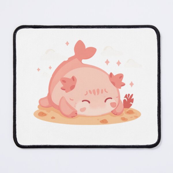 Item preview, Adorable Chubby Pink Axolotl Dreamy Clouds Kawaii T-Shirt designed and sold by WrongGift.
