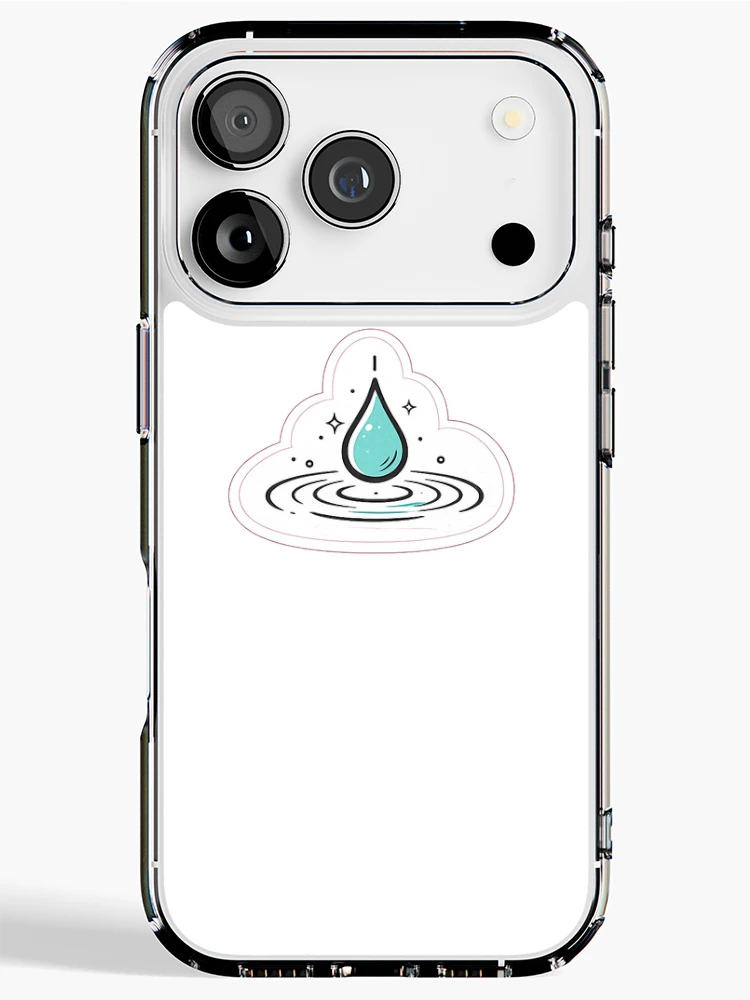 Thumbnail 1 of 5, iPhone Case, Water Drop Ripple designed and sold by InkPixell.