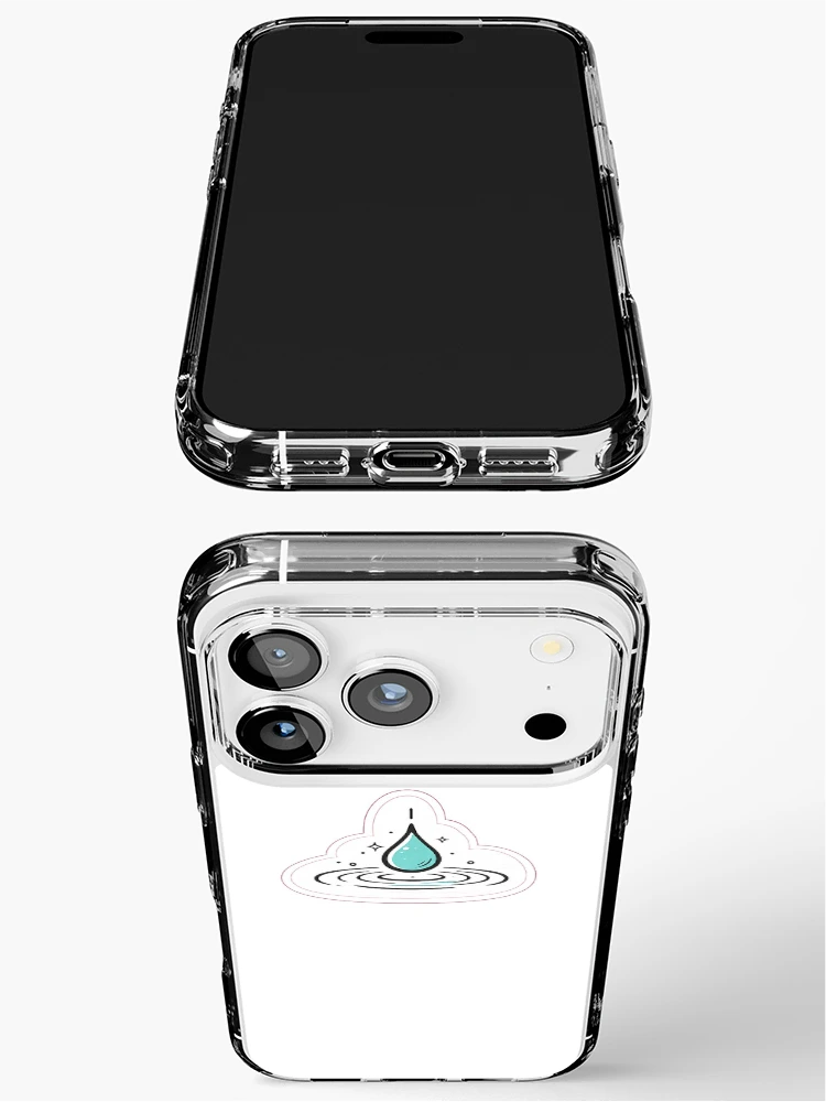 Thumbnail 3 of 5, iPhone Case, Water Drop Ripple designed and sold by InkPixell.