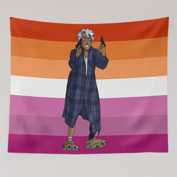 Item preview, asterism deranged lance lesbian flag designed and sold by pendragon's gallery.