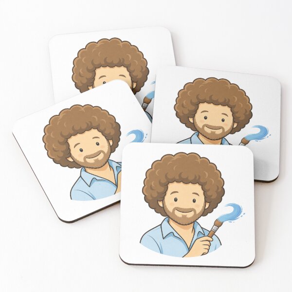 Artikelvorschau, Bob Ross Blue Brush Portrait Fan Art entworfen und verkauft von ANiyati.