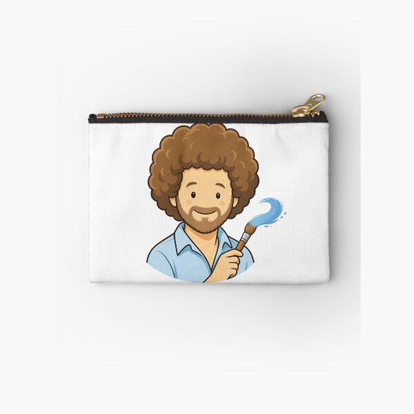 Item preview, Bob Ross Blue Brush Portrait Fan Art designed and sold by ANiyati.