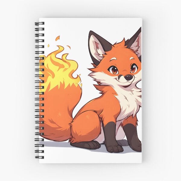 Item preview, Smiling Fire-Tailed Fox – Cute Fantasy Cartoon Animal Illustration designed and sold by Karolina’s Cozy Creations.