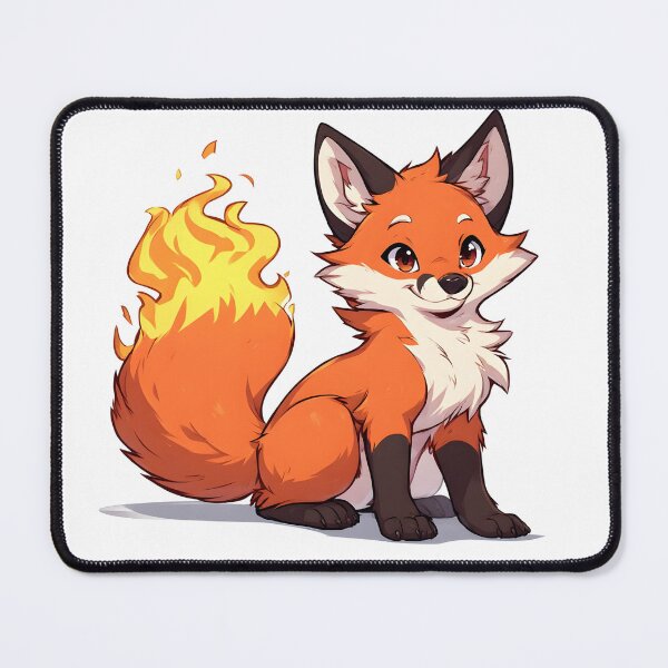 Item preview, Smiling Fire-Tailed Fox – Cute Fantasy Cartoon Animal Illustration designed and sold by Karolina’s Cozy Creations.