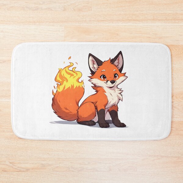 Item preview, Smiling Fire-Tailed Fox – Cute Fantasy Cartoon Animal Illustration designed and sold by Karolina’s Cozy Creations.