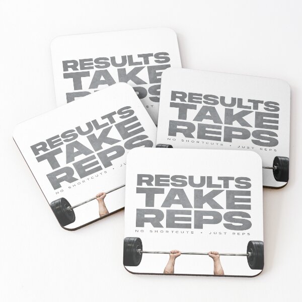 Item preview, Results Take Reps | Motivational Gym Fitness T-Shirt designed and sold by YoussefKaido01.