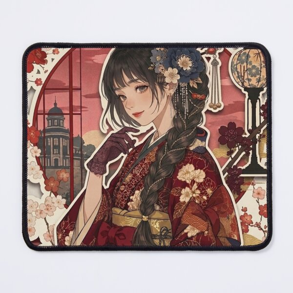 Item preview, Red Hakima Lady - kawaii version designed and sold by Japanese Vibes.