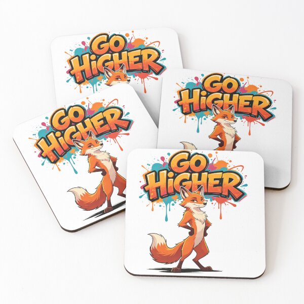 Item preview, Go Higher Fox Motivational Art designed and sold by LINSSEX Style • Urban & Sport Streetwear.