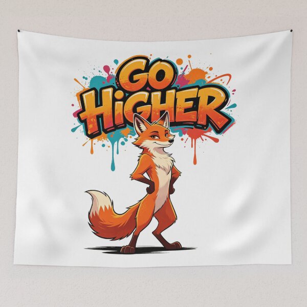 Item preview, Go Higher Fox Motivational Art designed and sold by LINSSEX Style • Urban & Sport Streetwear.