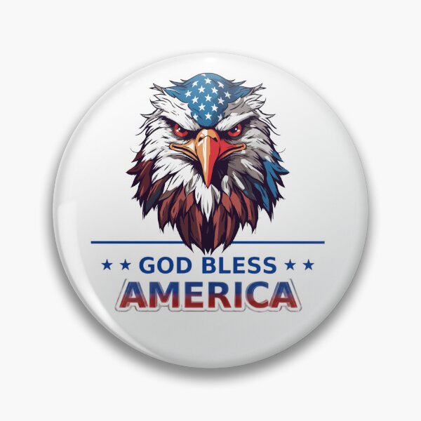 Item preview, God Bless America Patriotic American Eagle designed and sold by Sarah'sCreativeLab.