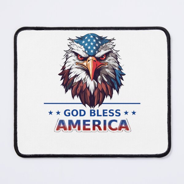 Item preview, God Bless America Patriotic American Eagle designed and sold by Sarah'sCreativeLab.