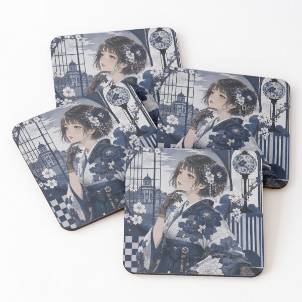 Item preview, Blue Hakama Lady designed and sold by Japanese Vibes.