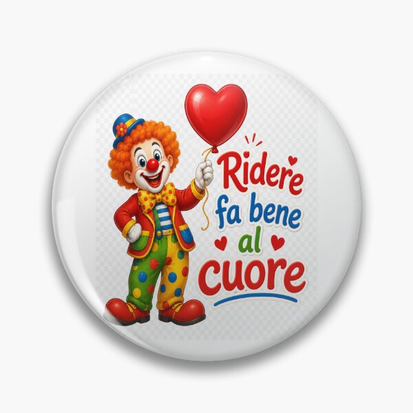 Item preview, Ridere Fa Bene al Cuore – Happy Clown with Heart Balloon Graphic  designed and sold by RipantinaFantasy .