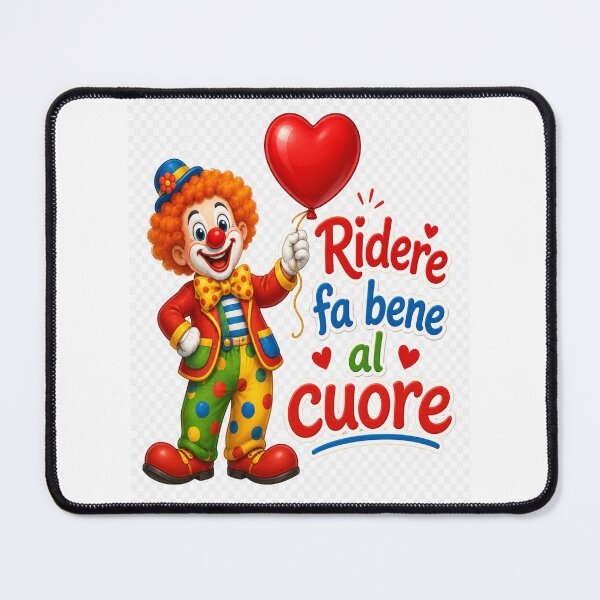 Item preview, Ridere Fa Bene al Cuore – Happy Clown with Heart Balloon Graphic  designed and sold by RipantinaFantasy .