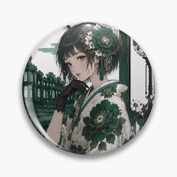 Item preview, Green Hakama Lady designed and sold by Japanese Vibes.