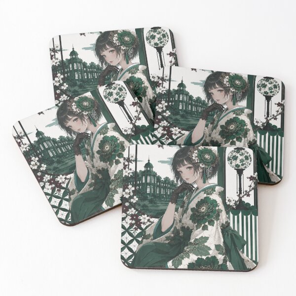 Item preview, Green Hakama Lady designed and sold by Japanese Vibes.
