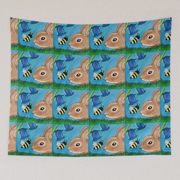 Item preview, Rabbit/Bluebells - Bee Happy...It’s Spring designed and sold by Debbee75.