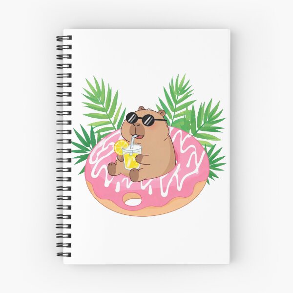 Item preview, Chill Capybara Floating in Donut Pool Float designed and sold by Evv_u.