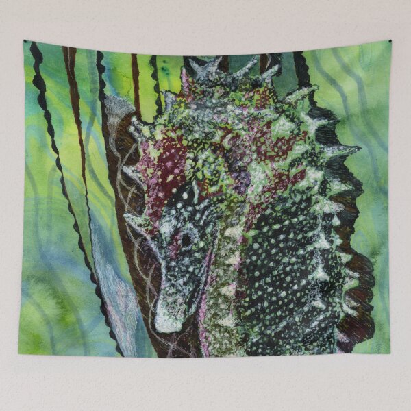 Item preview, Suminagashi y caballito de mar pluma designed and sold by LymphomaLass.