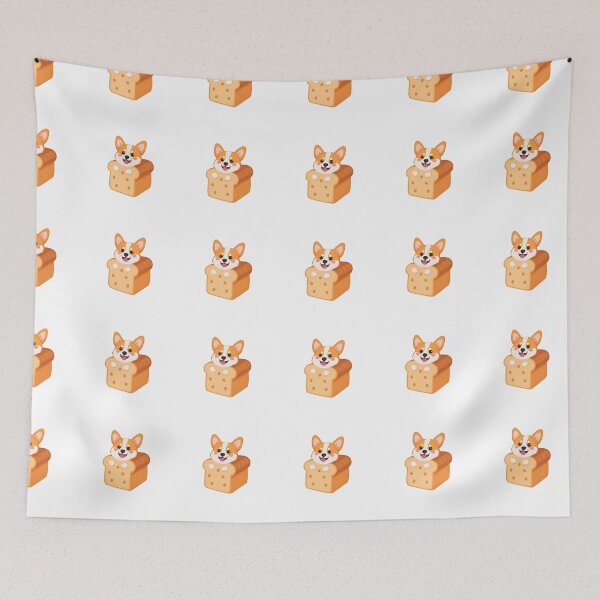 Item preview, Cute Corgi In Bread Sticker | Adorable Puppy Art designed and sold by AhiraDesign.