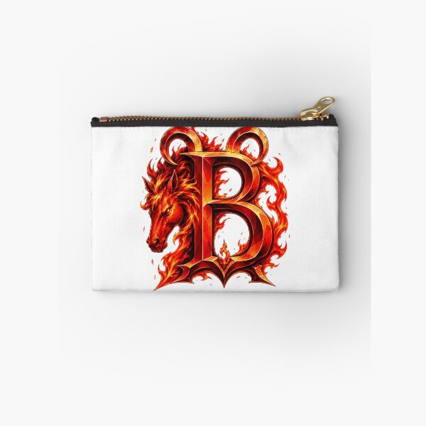 Item preview, Aries Emberstallion Flameglyph Letter B designed and sold by BlissBlvdShop.