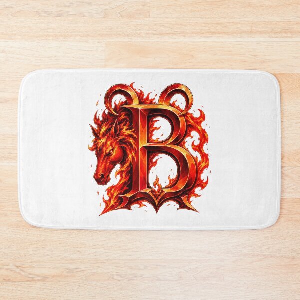 Item preview, Aries Emberstallion Flameglyph Letter B designed and sold by BlissBlvdShop.