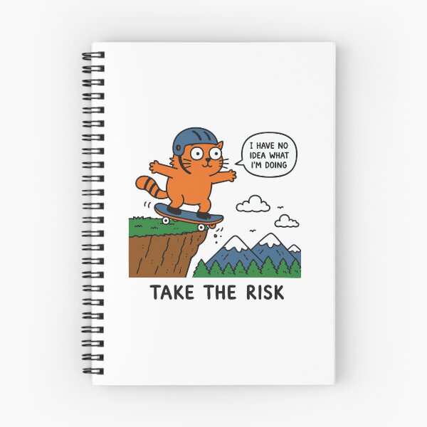 Item preview, Take The Risk Funny Skateboarding Cat designed and sold by CamaleonDesigns.
